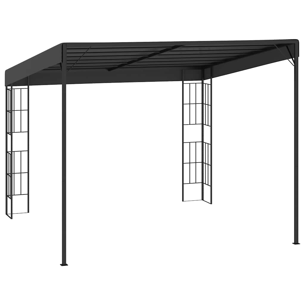 Antracitszürke falra szerelhető szövetpavilon 3 x 3 m 4