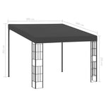 Antracitszürke falra szerelhető szövetpavilon 3 x 3 m 6