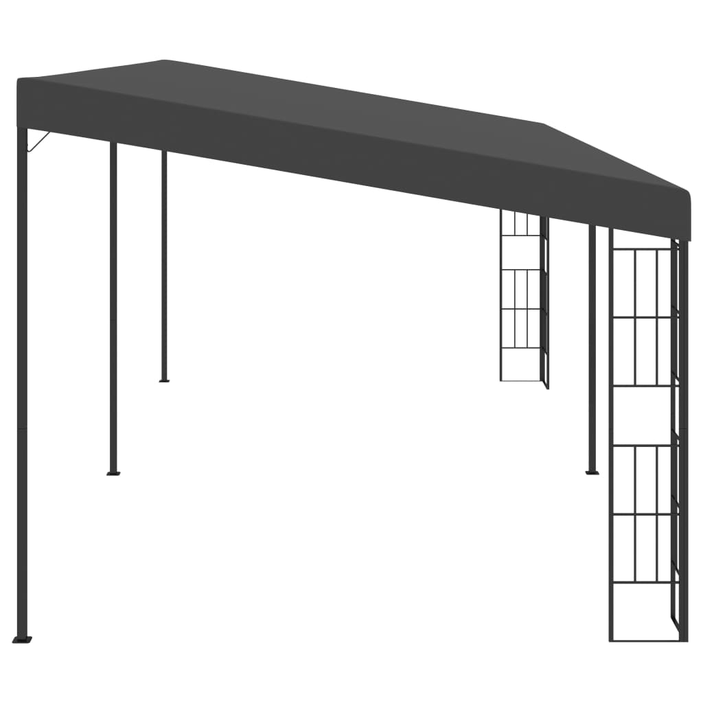 Antracitszürke falra szerelhető szövetpavilon 3 x 6 m 3