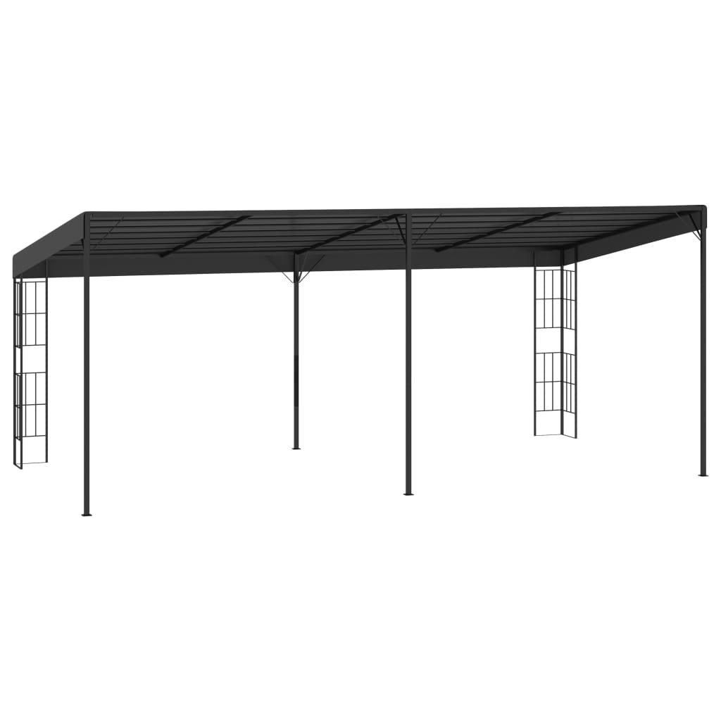 Antracitszürke falra szerelhető szövetpavilon 3 x 6 m 4