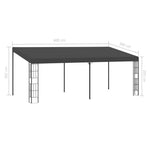 Antracitszürke falra szerelhető szövetpavilon 3 x 6 m 6