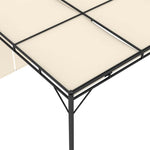 Krémszínű kerti pavilon oldalfüggönnyel 4 x 3 x 2,25 m 7