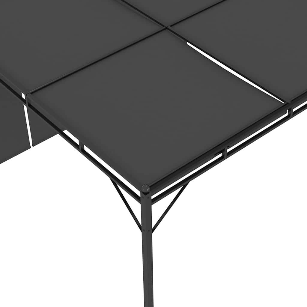 Antracitszürke kerti pavilon oldalfüggönnyel 4 x 3 x 2,25 m 7
