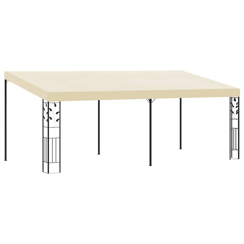 Krémszínű falra szerelhető pavilon 6 x 3 x 2,5 m