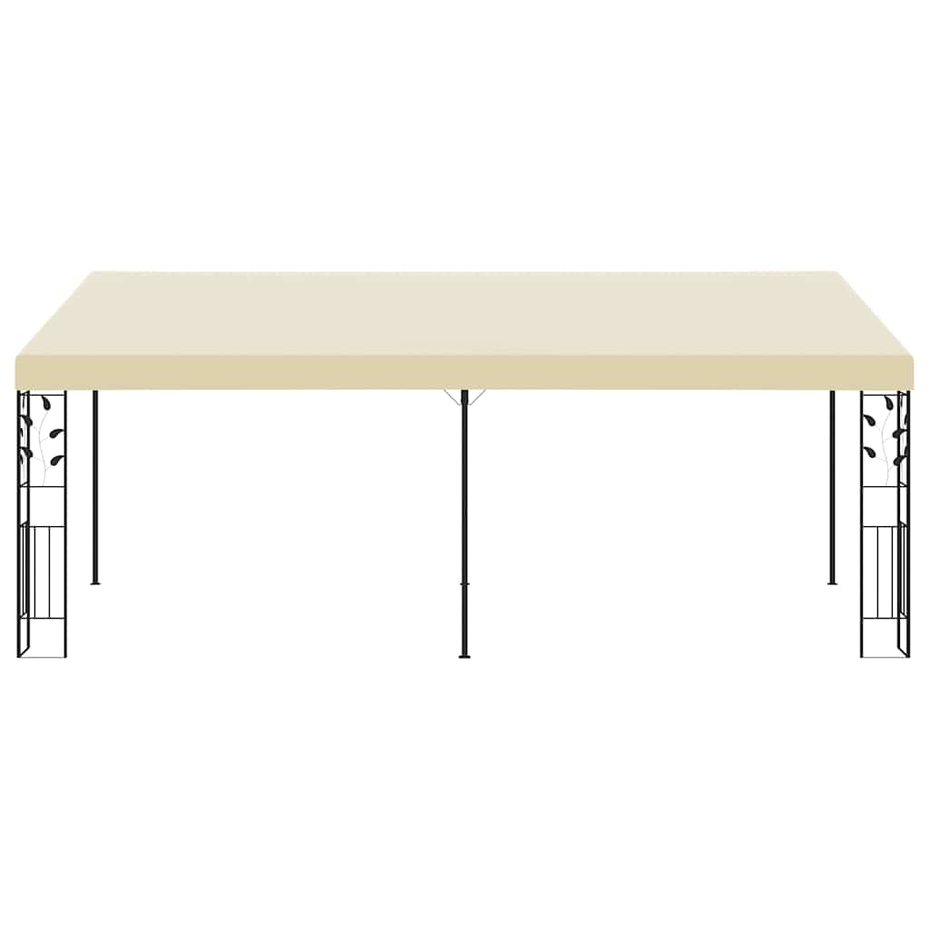 Krémszínű falra szerelhető pavilon 6 x 3 x 2,5 m 2