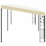 Krémszínű falra szerelhető pavilon 6 x 3 x 2,5 m 3
