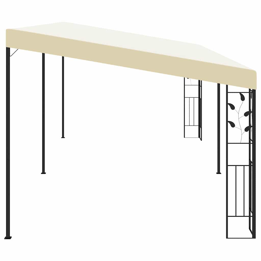 Krémszínű falra szerelhető pavilon 6 x 3 x 2,5 m 3