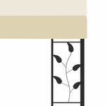 Krémszínű falra szerelhető pavilon 6 x 3 x 2,5 m 5