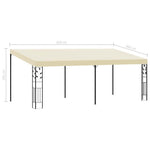 Krémszínű falra szerelhető pavilon 6 x 3 x 2,5 m 6