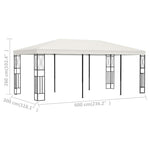 Krémszínű szövetpavilon 3 x 6 m 6