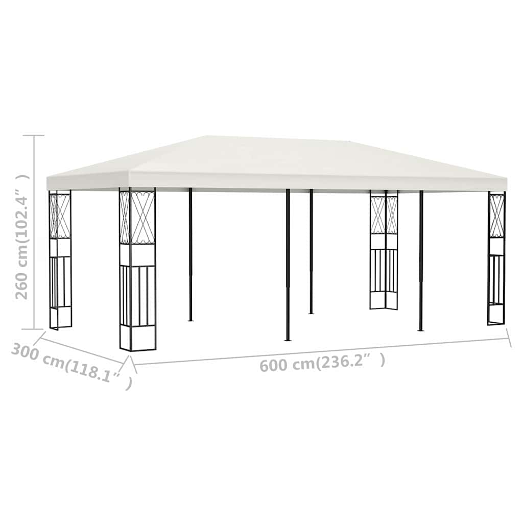 Krémszínű szövetpavilon 3 x 6 m 6