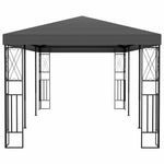 Antracitszürke szövetpavilon 3 x 6 m 3