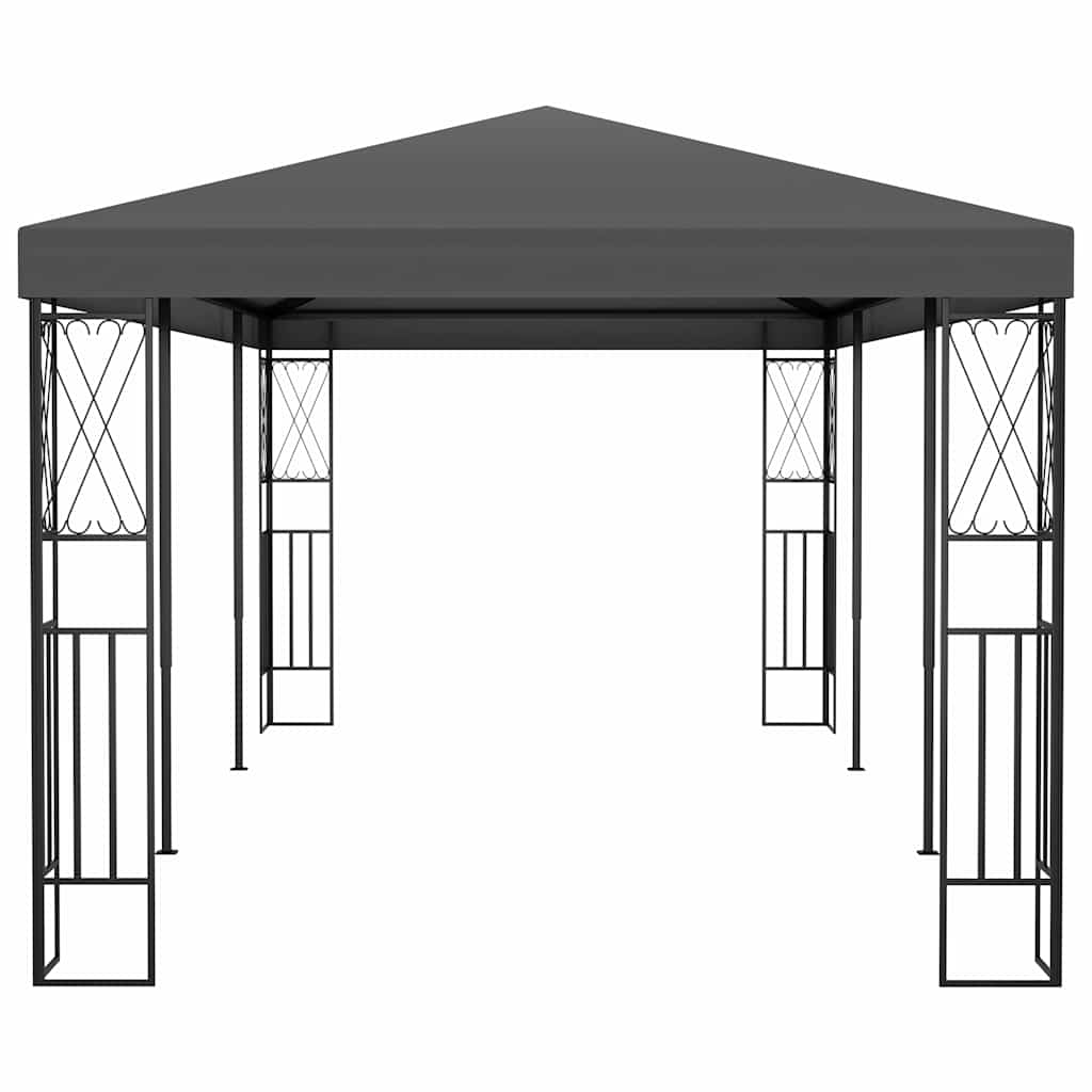 Antracitszürke szövetpavilon 3 x 6 m 3