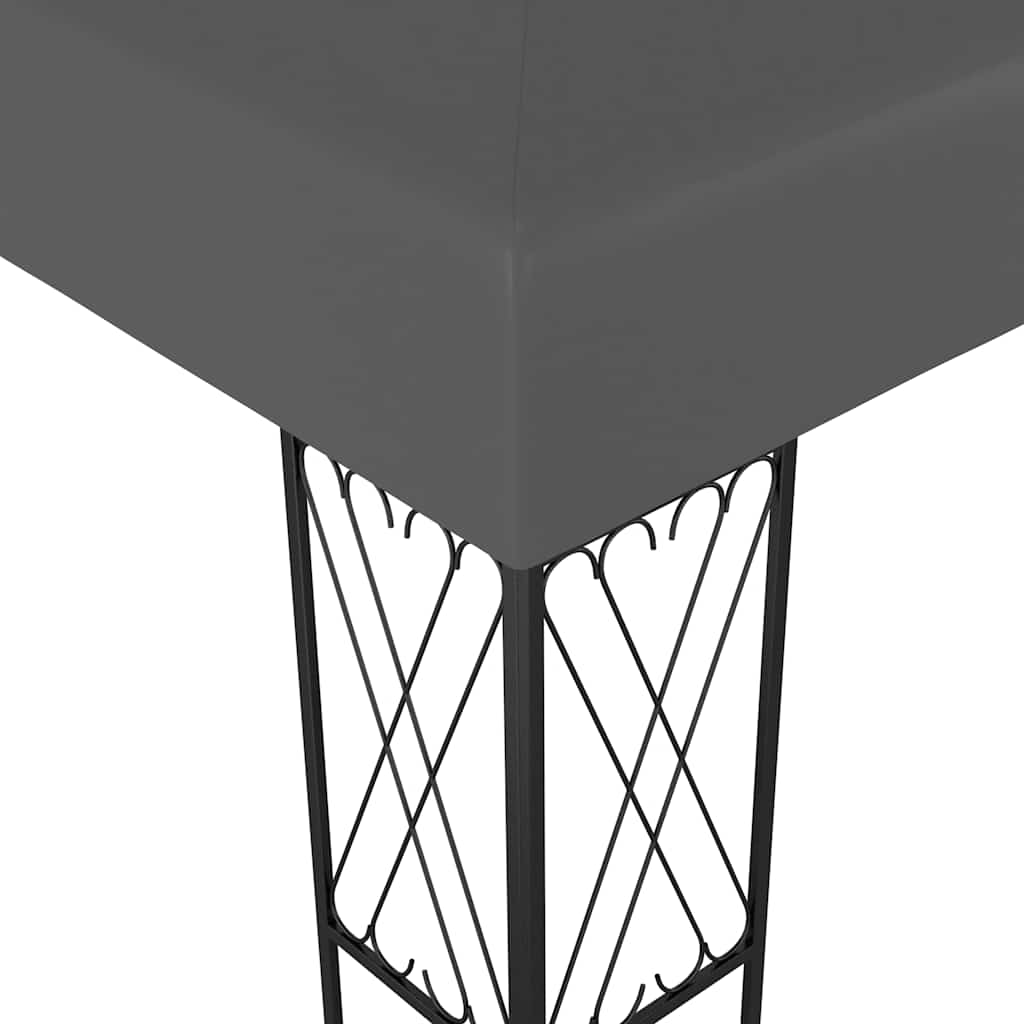 Antracitszürke szövetpavilon 3 x 6 m 4