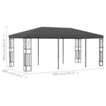 Antracitszürke szövetpavilon 3 x 6 m 6