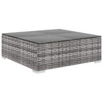 10 részes szürke polyrattan kerti ülőgarnitúra párnákkal 7