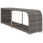 10 részes szürke polyrattan kerti ülőgarnitúra párnákkal 9