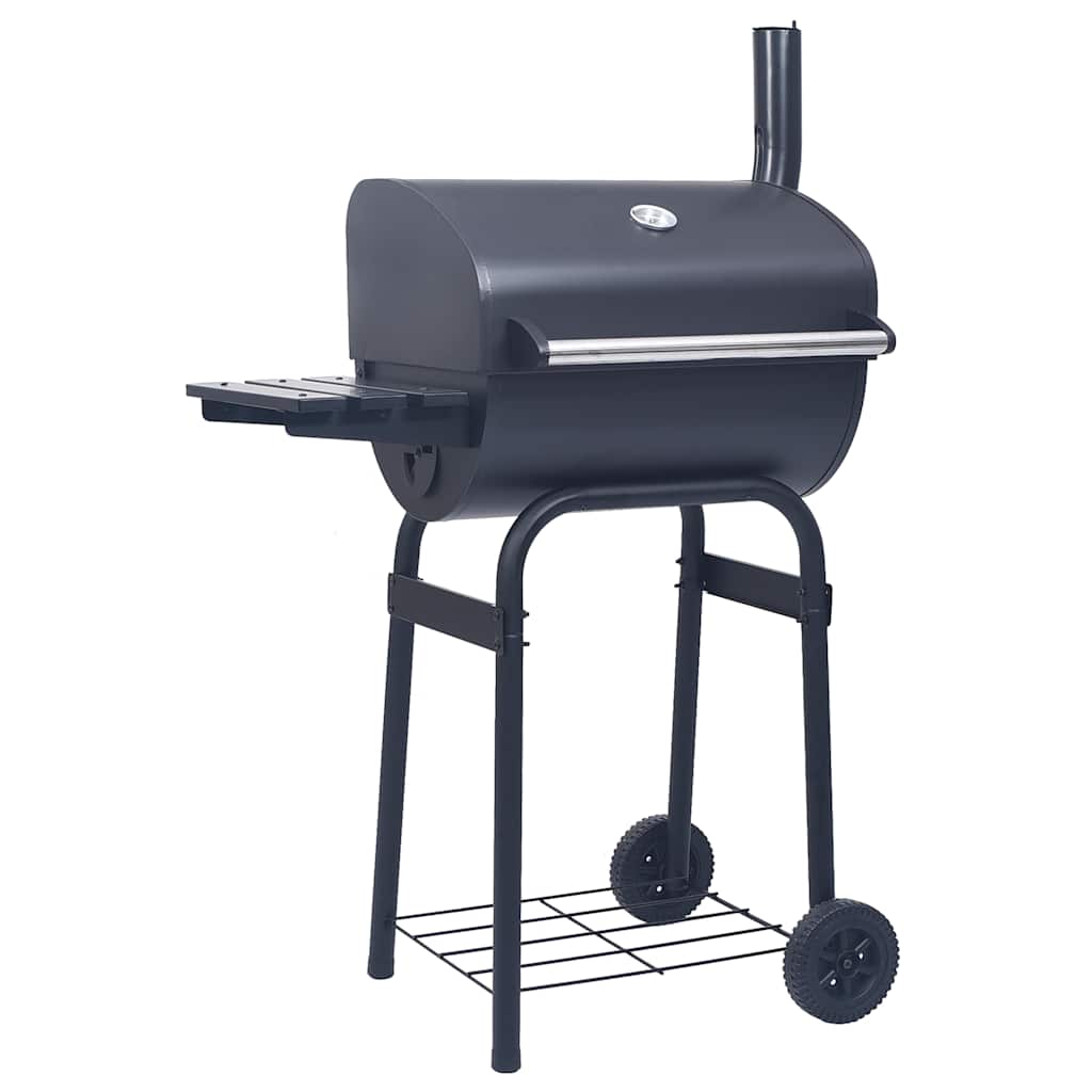 Fekete faszén tüzelésű grillsütő alsó polccal