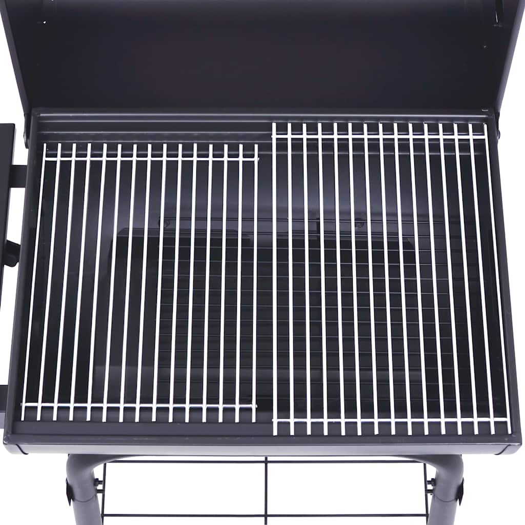 Fekete faszén tüzelésű grillsütő alsó polccal 6