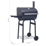 Fekete faszén tüzelésű grillsütő alsó polccal 9