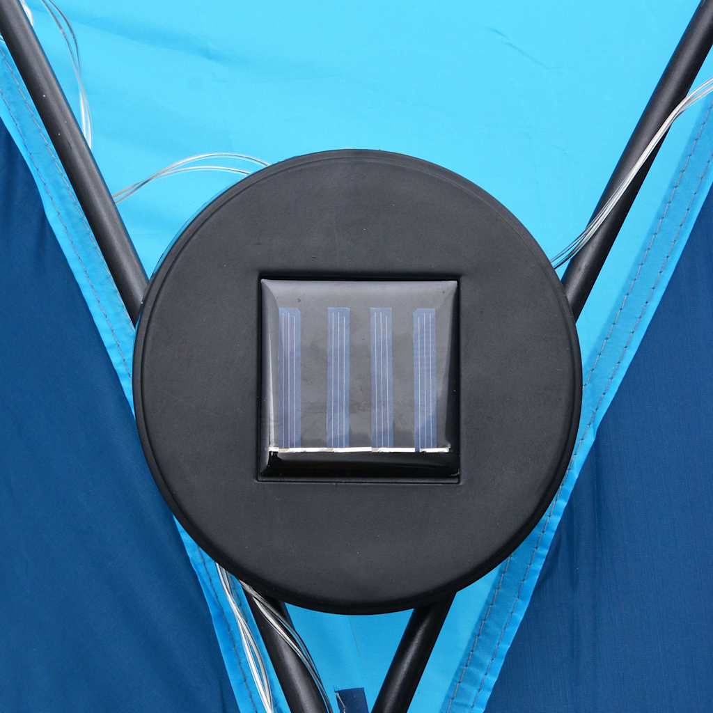 Kék rendezvénysátor LED-del és 4 oldalfallal 3,6 x 3,6 x 2,3 m 6