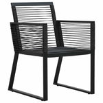 2 db fekete PVC rattan kerti szék 2