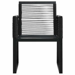2 db fekete PVC rattan kerti szék 3