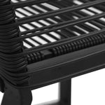 2 db fekete PVC rattan kerti szék 8