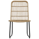 3-darabos tölgyszínű polyrattan bisztrószett 5