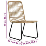3-darabos tölgyszínű polyrattan bisztrószett 8