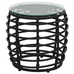 3-darabos fekete polyrattan bisztrószett 2