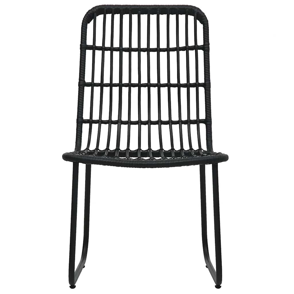 3-darabos fekete polyrattan bisztrószett 5