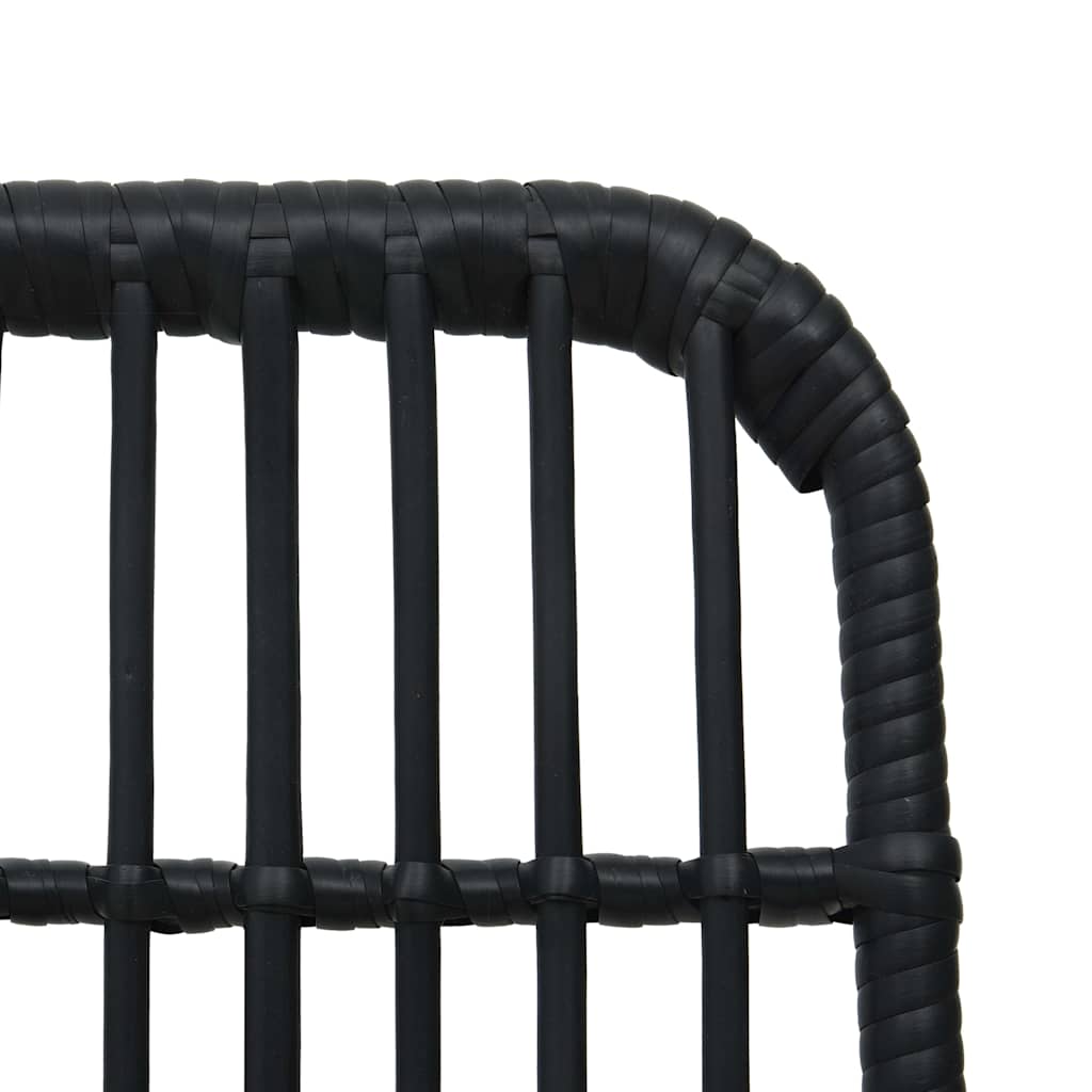 3-darabos fekete polyrattan bisztrószett 6
