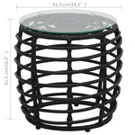 3-darabos fekete polyrattan bisztrószett 7