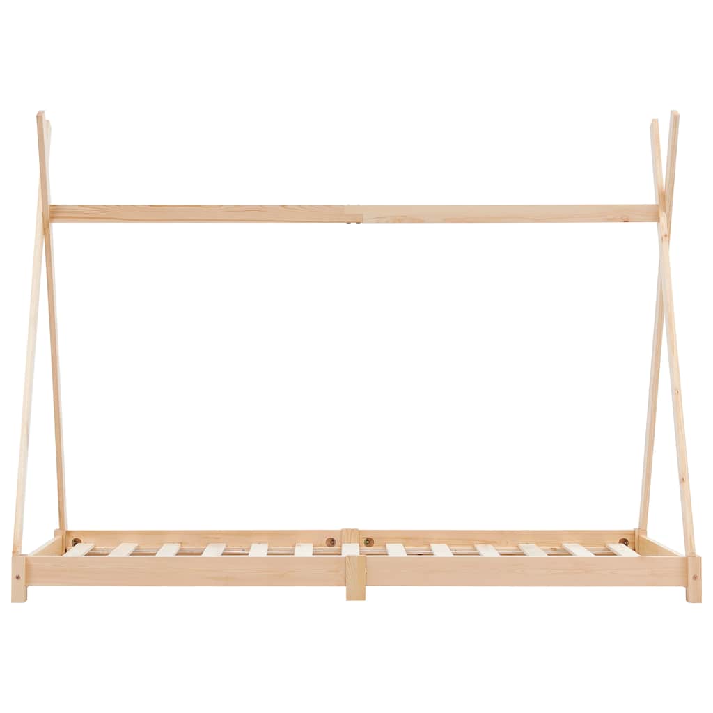 Tömör fenyőfa gyerekágy-keret 80 x 160 cm 3