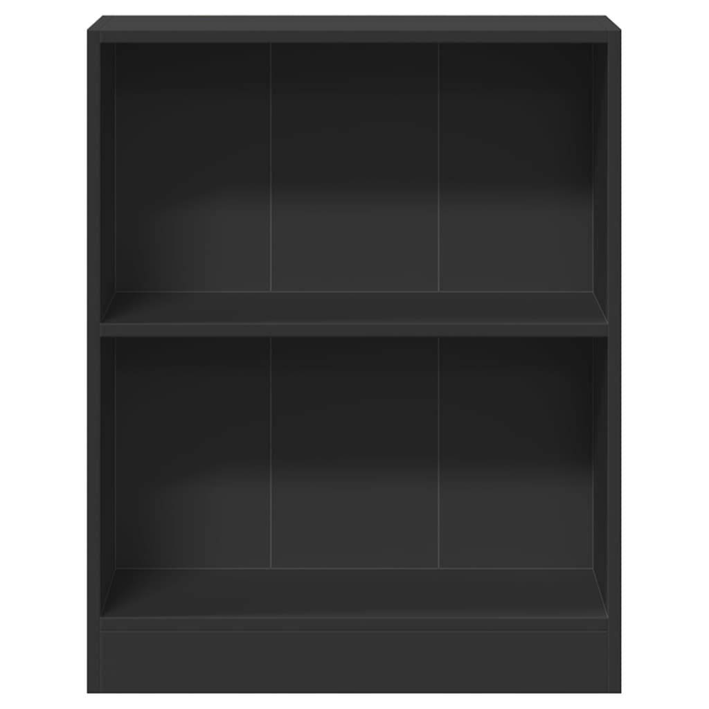 Fekete szerelt fa könyvespolc 60 x 24 x 76 cm 4