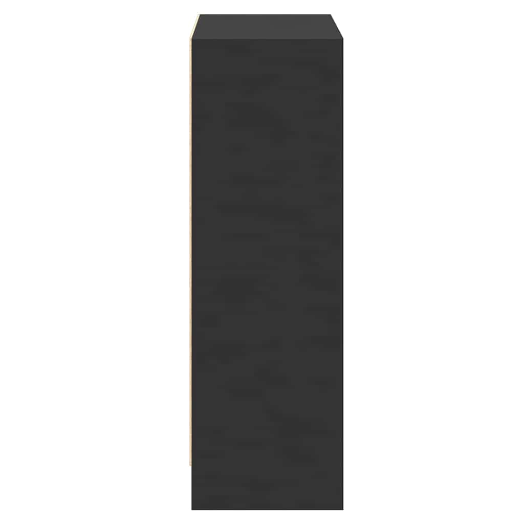Fekete szerelt fa könyvespolc 60 x 24 x 76 cm 6