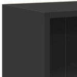 Fekete szerelt fa könyvespolc 60 x 24 x 76 cm 7