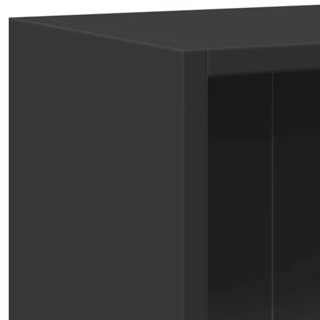 Fekete szerelt fa könyvespolc 60 x 24 x 76 cm 7