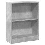 Betonszürke szerelt fa könyvespolc 60 x 24 x 76 cm 2