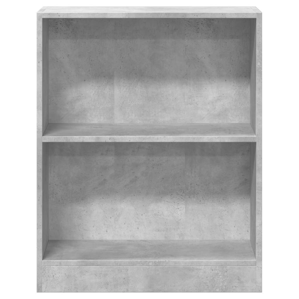 Betonszürke szerelt fa könyvespolc 60 x 24 x 76 cm 4