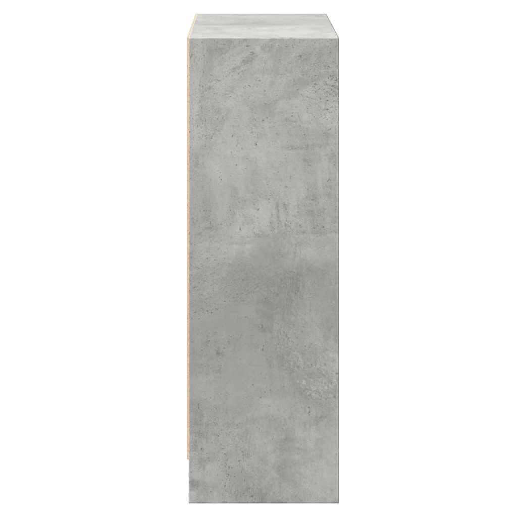 Betonszürke szerelt fa könyvespolc 60 x 24 x 76 cm 6