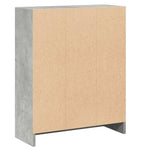 Betonszürke szerelt fa könyvespolc 60 x 24 x 76 cm 5