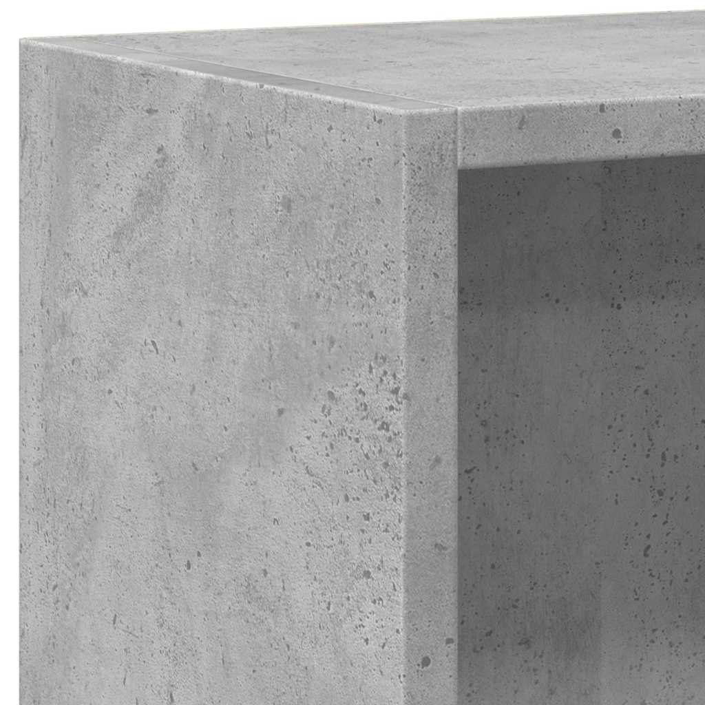Betonszürke szerelt fa könyvespolc 60 x 24 x 76 cm 7