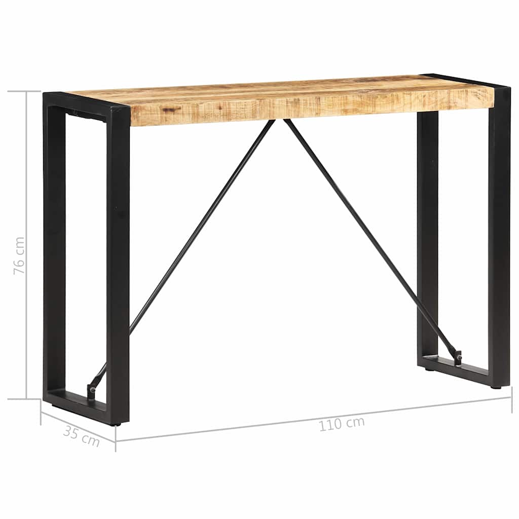 Tömör mangófa tálalóasztal 110 x 35 x 76 cm 5