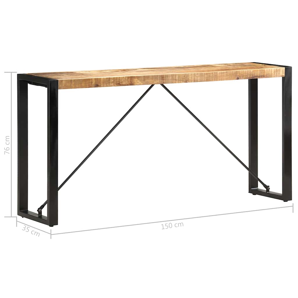 Tömör mangófa tálalóasztal 150 x 35 x 76 cm 5