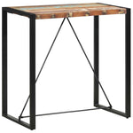 Tömör újrahasznosított fa bárasztal 110 x 60 x 110 cm