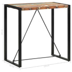 Tömör újrahasznosított fa bárasztal 110 x 60 x 110 cm 5