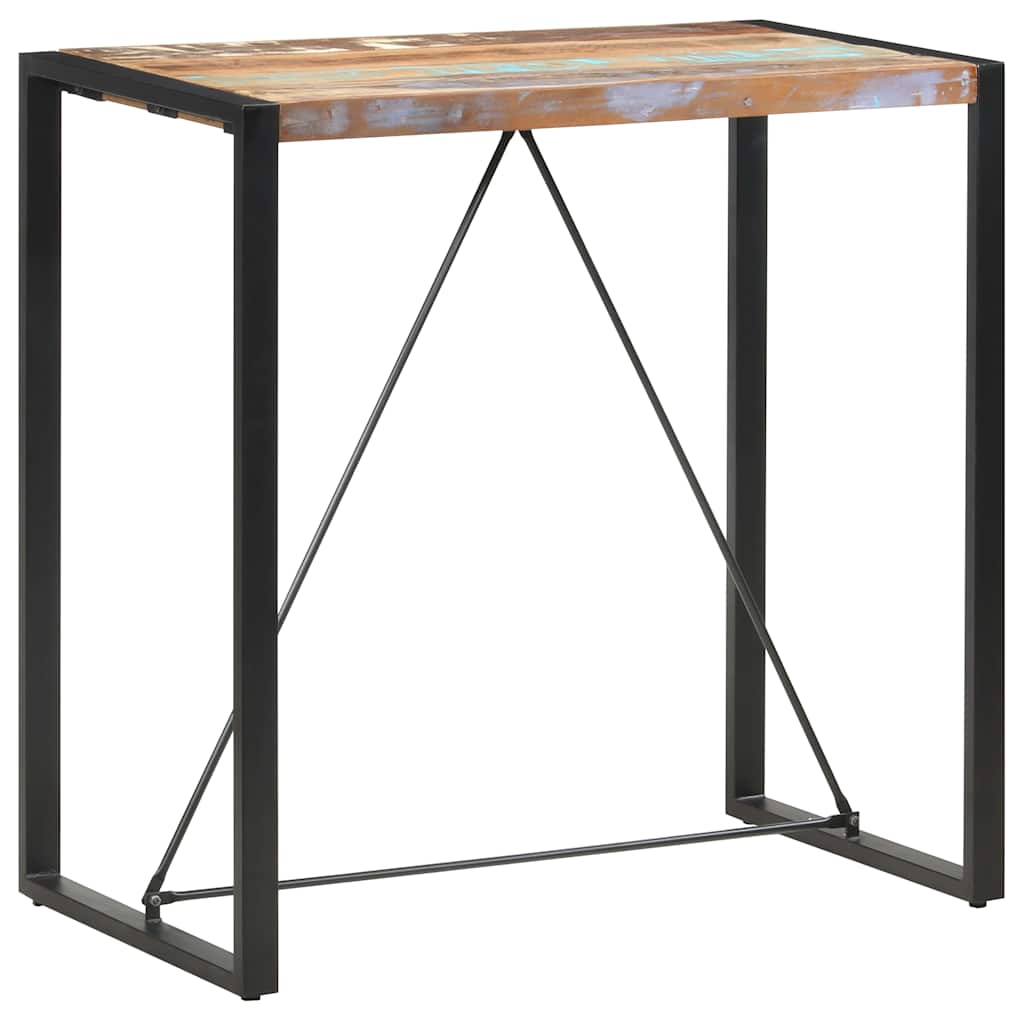 Tömör újrahasznosított fa bárasztal 110 x 60 x 110 cm 6