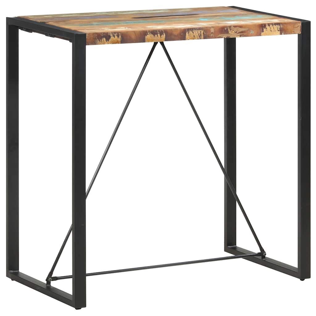 Tömör újrahasznosított fa bárasztal 110 x 60 x 110 cm 7